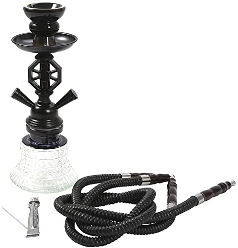 XJHYJS Hukahn Set, Kleiner Doppelrohrglashukahn, Hukahn-Accessoires Hukas Shisha, Ideal Für Familien Oder Reisen…