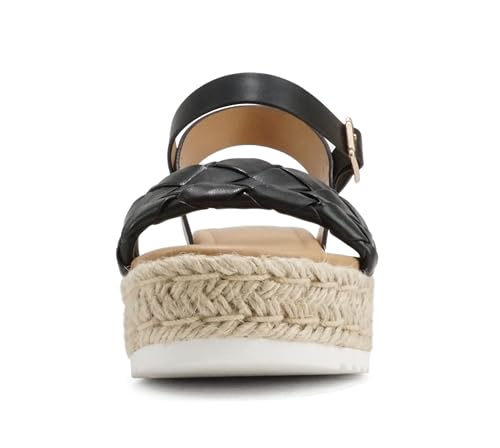 Image of Soda CLIP ~ Women Open Toe Ankle Strap Platform Espadrille Sandal
