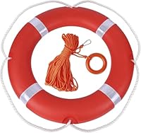 58 cm Boots Rettungsringe Rettungsring mit schwimmendem lebensrettendem Seil, 30 m Set, professioneller Wurfring, Rettungsschwimmer (58cm/ 23inch)