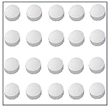 50 Magnete, Ø 24mm, Haftmagnete für Whiteboard, Kühlschrankmagnet, Magnettafel, Magnetwand, Magnet Rund weiß