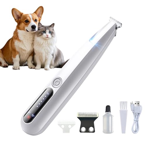 Recortador de pelo para mascota - Máquina de corte ergonómica de precisión de mascota | Cortapelo Eléctrico Canino Recargable,para cachorros y pequeños, medianos y grandes; orejas, cara, trasero y cej