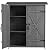 SONGG 5x2 FT Outdoor Wooden Storage Shed with Lockable Door, Waterproof Asphalt Roof & Detachable Shelves, Utility Outside Tool House for Balcony, for Patio, Lawn