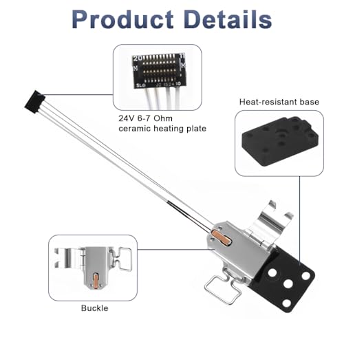 Image of Serplex Hotend Heating Assembly for Bambu Lab A1 / A1 Mini, High-Temperature 800 Hotend Replacement with Wiring & Mounting Screws Stable, Durable 3D Printer Heating Component