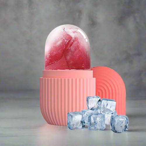 Image of Ice Roller for Face & Eyes | Silicone Ice Facial Massager for Skin Care, Puffiness, Dark Circles & Glowing Skin | Reusable Beauty Tool for Women & Men | Multi Color Variants (Pink)