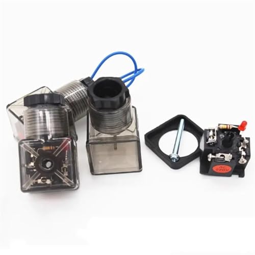 Connecteur de bobine solénoïde AC 220V avec indicateur LED et joint DIN - 2