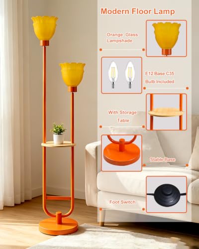 Image of Lightdot Globe Floor Lamp with LED Bulbs Included, Dimmable Floor Lamps,Unique Modern Standing Tall Lamp for Bedroom Living Room /Sofa Beside /Corner Decor-Gold