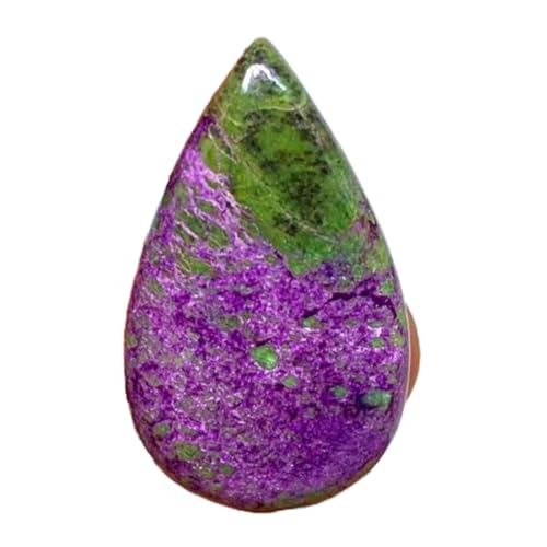 Stichtite naturelle 35x21x4mm en cabochon poire de gemme pour la fabrication de pendentif et bague