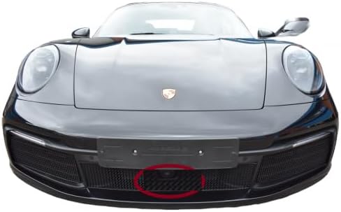 Zunsport Compatible With Porsche Carrera 992 (C2,C2S,C4,C4S) - Front Grill Set with Front Driving Camera - Black Finish (2019 -)