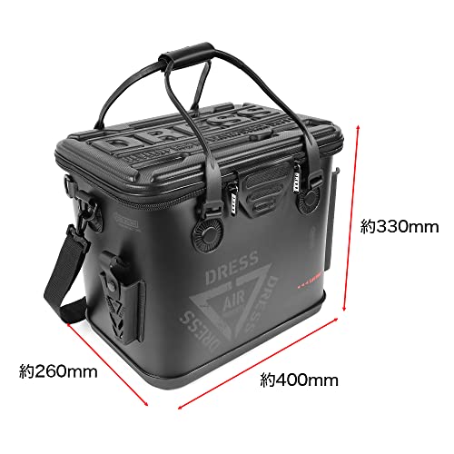 【Amazon.co.jp 限定】[DRESS] バッカン(メッシュポケット付き)ステルスブラック 約34L ロッドホルダー EVA 多機能 釣り 釣り具 釣り用ケース 防災 収納コンテナ タックルバッグ 5枚目