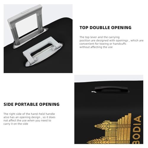 Travel Luggage Cover Cambodia Buddha Palace 1 Fashion Washable Baggage Suitcase Protector Fit For Luggage Large4