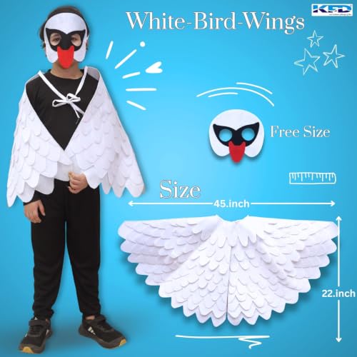 Image of Kaku Fancy Dresses Dance Butterfly Wings, Dragon Wings, Fabric Wings for Kids | Soft Fabric Wings Dancing Costume For Unisex - Multicolor, Fress Size