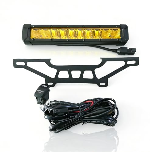 X3 Shock Tower Light Bar Mount Compatible with 2017-2025 Can-Am Maverick X3 / X3 Max X RS Turbo R - 50W High-Power 12 LED Light Bar Switch Wiring Harness Included