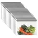 KEILEOHO 20 Stück Gefrierbeutel Wiederverwendbar, Frischhaltebeutel Gefrierbeutel Zipper, 21,5 x 17,8 x 5 cm Freezer Bags Reusable Aufbewahrungsbeutel für Küche, Gefrierschrank & Vorrat