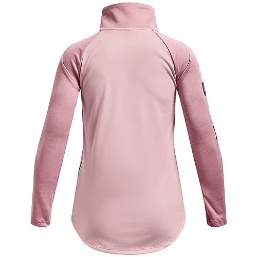 T-shirt Under Armour Girls col zippé anti-froid et transpiration - 2