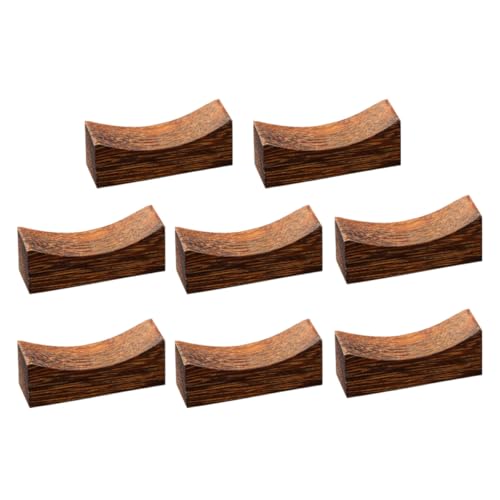 HOMSFOU Lot de 8 Repose-Baguettes en Bois Café Design Japonerie Rainure Simple, Compatible Lave-Vaisselle, pour Table Cuisine et Restaurant