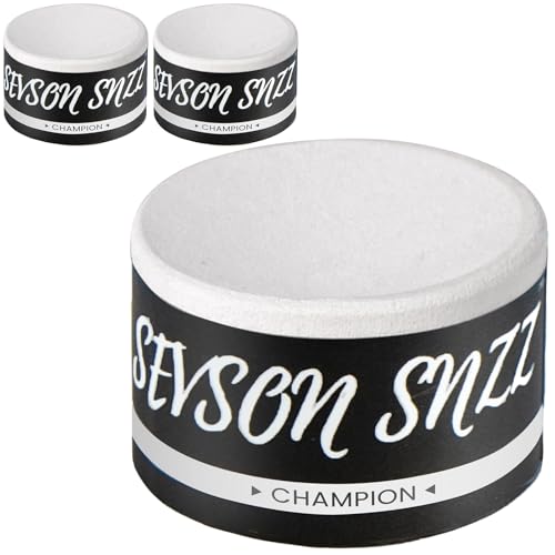 SEVSONSNZZ Pool Cue Chalk - 2 PCS Billiard Round Circle Pool Stick Premium Chalk Table Accessories for Professional Billiards Snooker Tournament Clubs Bars Home Players White