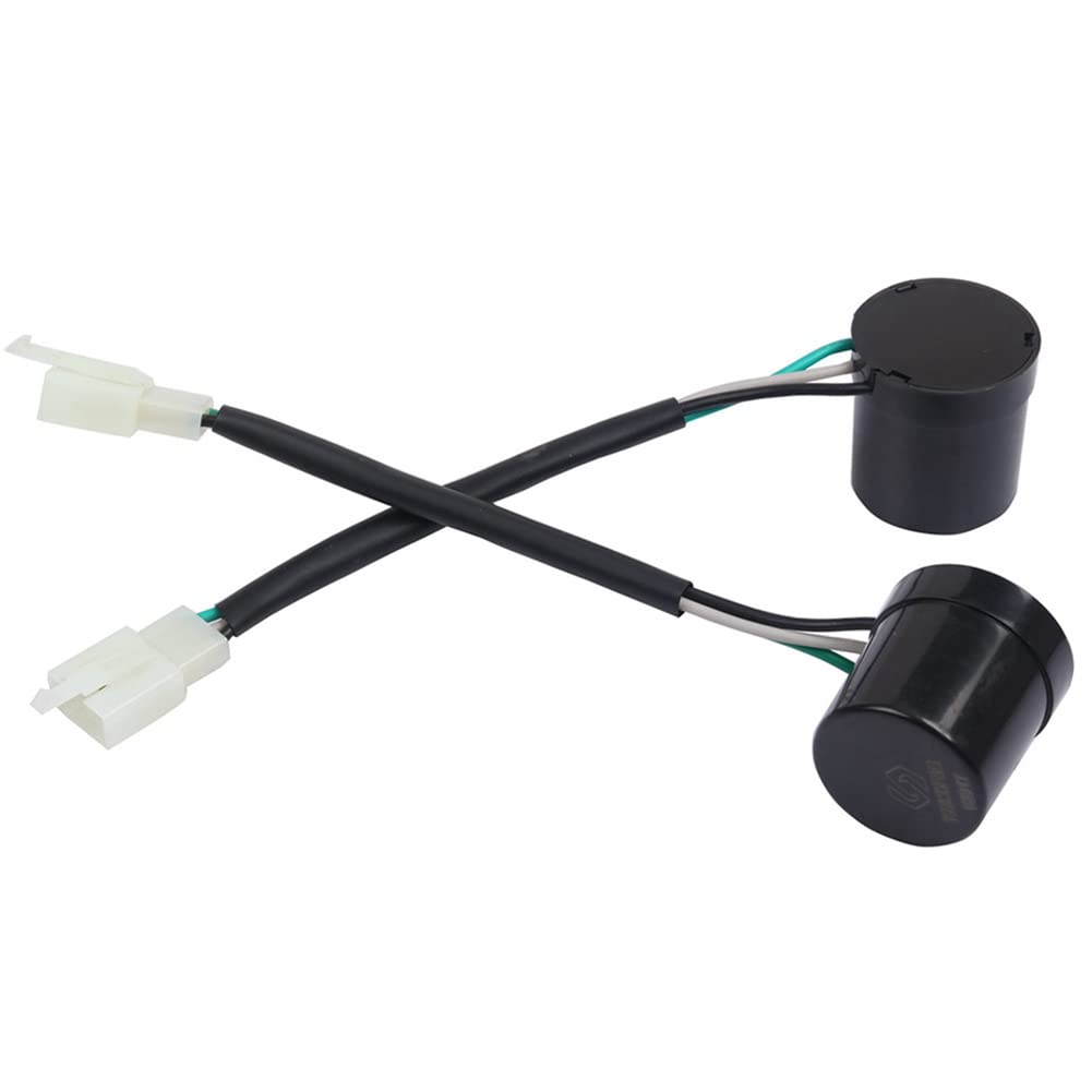 ihreesy Motorcycle Flasher,3 Pin Round Turn Signal Flasher Relay Three Line LED Flasher Relay Turn Signal Flasher Blinker Relay with Three Harnesses