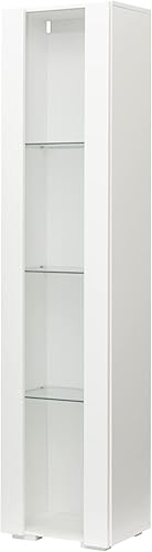 Miniatura 8 de Holaki Aparador LED de 67 pulgadas de alto con estantes de vidrio de 3 niveles, vitrina lateral frontal de alto brillo para oficina en casa, sala de