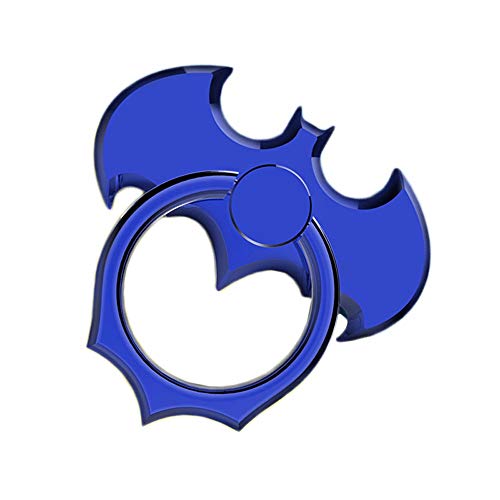 Cell Phone Ring Holder, NILSTOREY Bat 360° Rotation Ring Stand Holder, Metal Finger Grip Kickstand for iPhone, Samsung, Smartphones and iPads (Deep Blue)