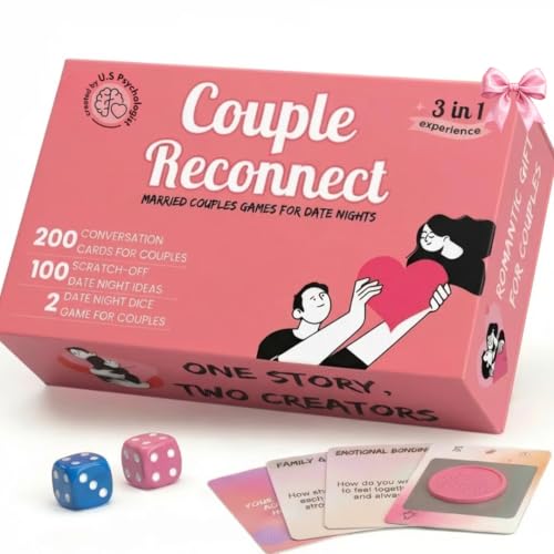 Life Sutra Couple Reconnect 3 in 1 Game - 200 Classsic Conversation Cards, 100 Scratch Off...