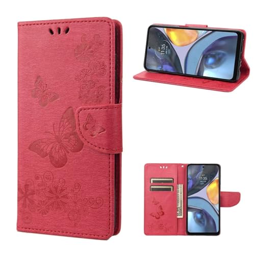 Housse rouge pour Motorola Moto G22 idéale pour regarder vos vidéos