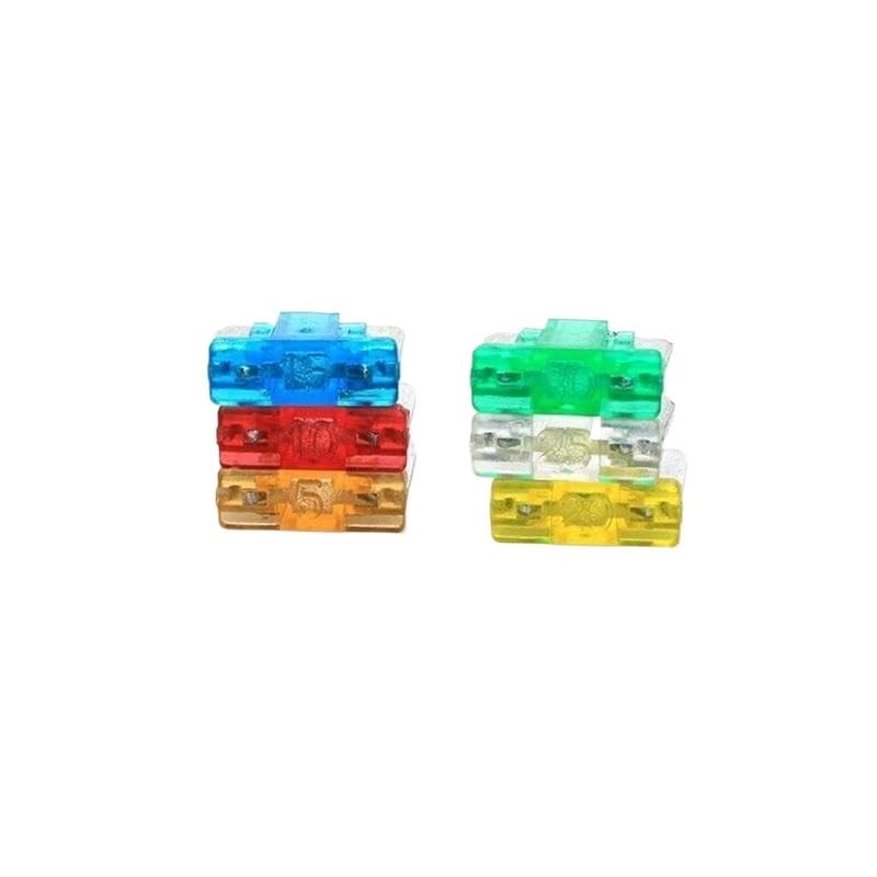 Kit de 24 fusibles para auto, camioneta y motocicleta con amperajes mixtos 5A, 10A, 15A y 20A, de perfil bajo miniatura 6