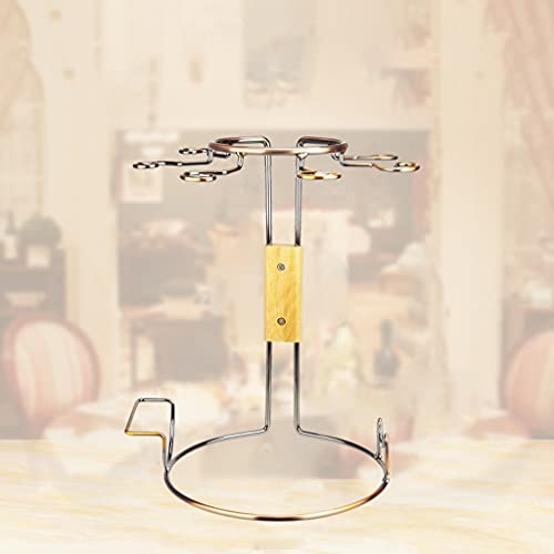 Soporte de vino independiente para 6 copas y 1 botella miniatura 6