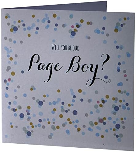 Claire Giles Quill"Will You be Our Page Boy?" Wedding Card, black|grey|white