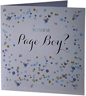 Claire Giles Quill"Will You be Our Page Boy?" Wedding Card, black|grey|white