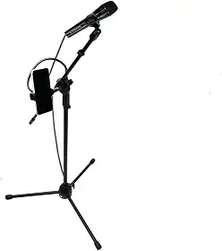 Pedestal/suporte/Tripé Universal para Microfone com Suporte para Celular