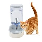 kathson Automatic Cats Water Dispenser 1 Gallon Gravity Dogs Water Station Feeder Large Capacity Pet Drinking Bowls for Kitten Puppy