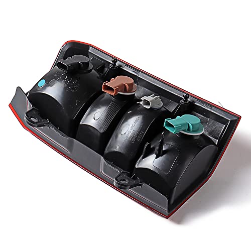 Astra Depot Left Taillight Assembly With 55W Bulb Replacement For 2008-2017 Jeep Patriot Outer Brake Turn Signal Reverse Tail Lamp Driver Side #TOP4