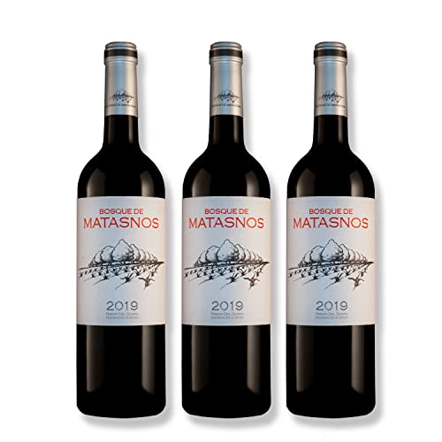 BOSQUE DE MATASNOS - ETIQUETA BLANCA 2019 - Vino Tinto D.O. Ribera del Duero. Tempranillo, Merlot y Malbec - Criado en Barrica de 225 y 500 Litros Durante 12 Meses - Envío Refrigerado (3 botellas)