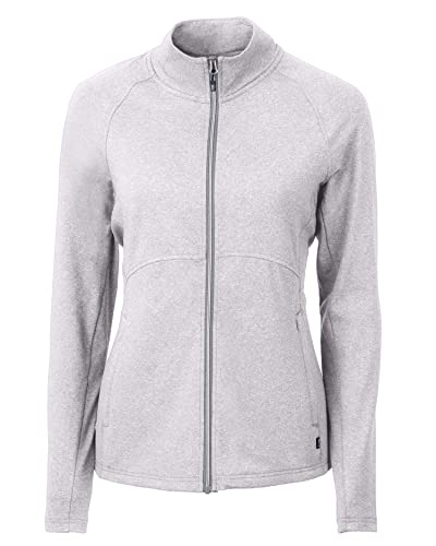 Image of Cutter & Buck Ladies Adapt Eco Knit Heather Recycled Womens Full Zip