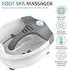 Crystals Foot Spa + Massager Bath with Electric Controller, Bubbles, Soothing Vibration Massage Rollers, Infrared Lights for Tired Feet Therapeutic, 80 Watt (Foot Spa), Grey
