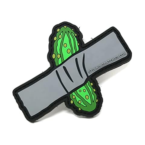 Duct Tape Pickle PVC Rubber Tactical Patch | Great for Tactical Lunch Bags | Funny Hook and Loop Patch Cover