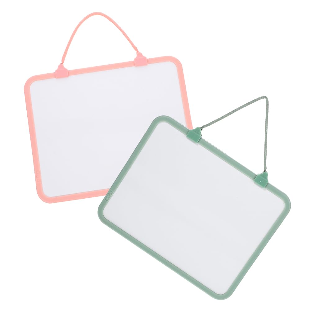 CALLARON 2pièces Tableaux Blancs Effaçables Double Face avec Corde Suspendue Ardoise Blanche Portable pour Élèves et Bureau Écriture et Dessin Pratiques
