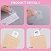 300Pcs Heavy Duty Sticky Hang Tabs, Plastic Round Slot Hole Self-Adhesive Hanging Tabs for Store Retail Display Small Sale Items (1.3x0.9 Inch)