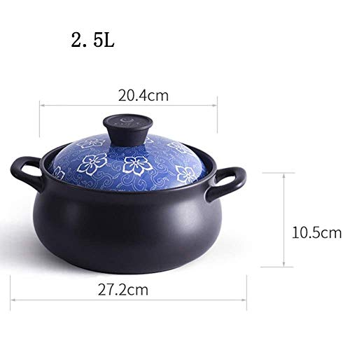 Cocotte en terre cuite marmite céramique grande capacité 2.5L
