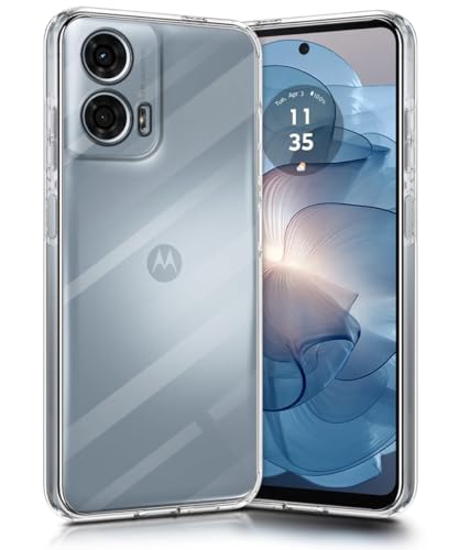 Image of WOW IMAGINE Crystal Clear Transparent Back Case Cover for Motorola Moto G24 Power 5G | Full Device & Camera Protection Shockproof TPU Silicone Back Cover Case - Transparent