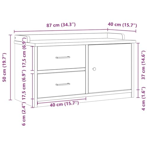 Banc de couloir blanc pour entrée encombrée avec rangement en bois massif - 4