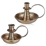 Materiale metallico robusto: realizzati in materiale metallico di alta qualità con finitura fine, questi portacandele sono solidi, stabili e resistenti all'usura. Possono tenere saldamente le candele senza ribaltarsi facilmente, garantendo un uso sicuro pur mantenendo una lunga durata