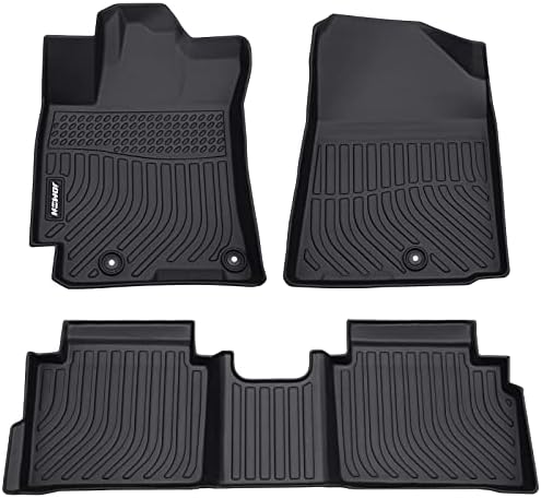 JDMON All Weather Floor Mats Compatible with 2019-2023 Kia Forte, 2 Row Front & Rear Custom Fit Car Floor Liner Set Black