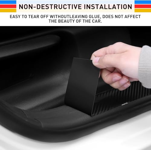 EINESIN Auto Einstiegsleisten Carbon-Aufkleber, Autoschutz, Lackschutzfolie, 5cm x 10m