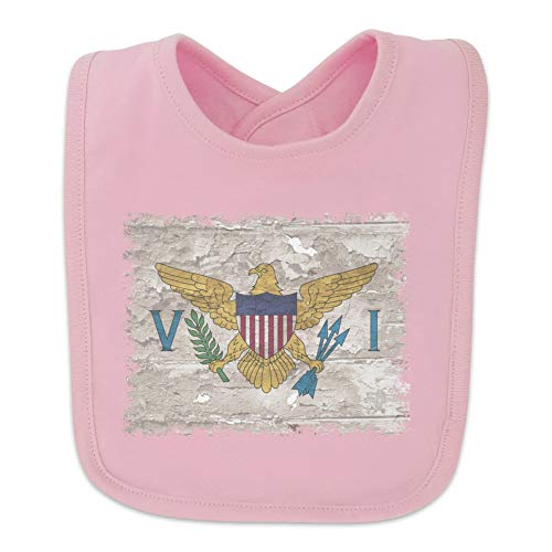 GRAPHICS & MORE Rustic Distressed Virgin Islands Flag Baby Bib
