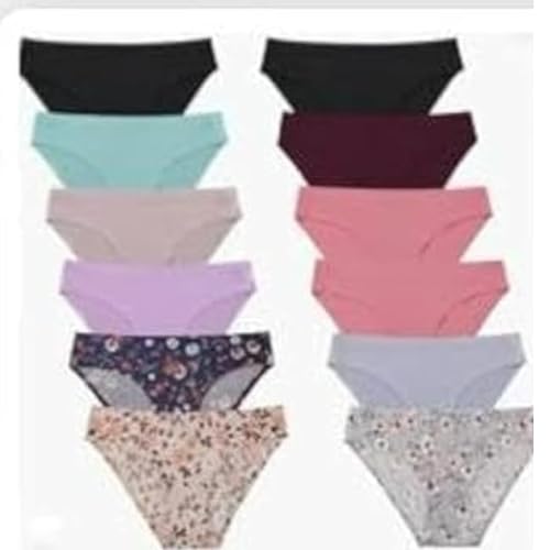 C&A COLLECTION Ladies Panties for Donation and Wholesale In bulk48 pieces for homeless in assorted colour and print assorted sizes3