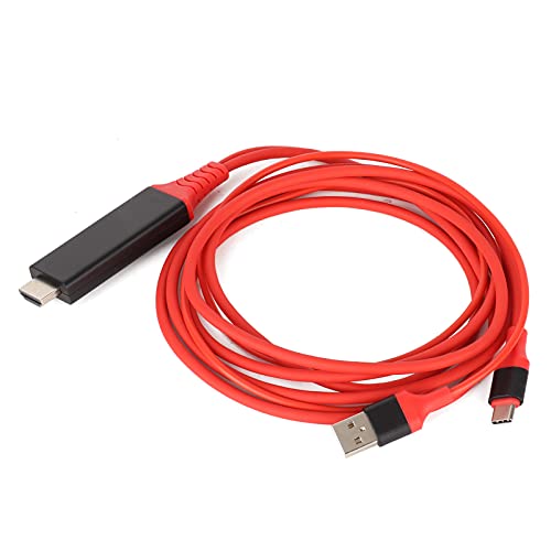 Cable multimedia 4K con conector tipo C reversible y 6 pies de longitud