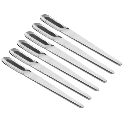 JECOMPRIS 6piezas Cucharas De Café De Acero Inoxidable Cucharillas Pequeñas Multiusos Para Postres Helados y Bebidas Diseño Pulido y Resistente Para Uso Diario Hogar y Cafetería