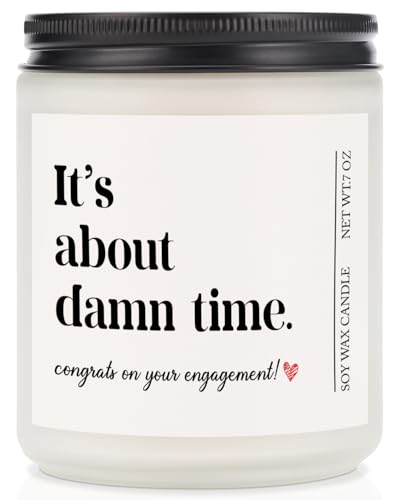 BeauGift Engagement Gifts for Couples 7oz Lavender Candle Engaged Gifts
