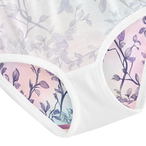 ZZKKO Hummingbird Tree Branches Girls Underwear Toddler Panties for Girls Comfort Brief Size 2-8T4